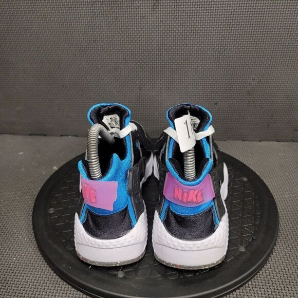 Nike Huarache Run Shoes Youth Sz 6 Black Blue Trainers Sneakers - Picture 4 of 9